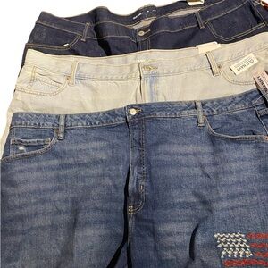 Old Navy women’s Jeans short Trio in Dark Indigo, Light Wash, and Medium Blue